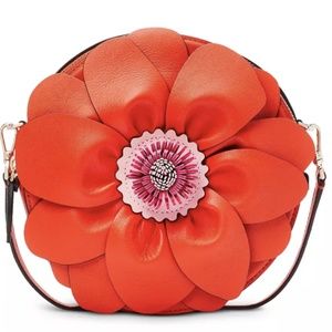 NWT Kate Spade Petal 3D Flower Crossbody Magma/Pale Gold Original Packaging